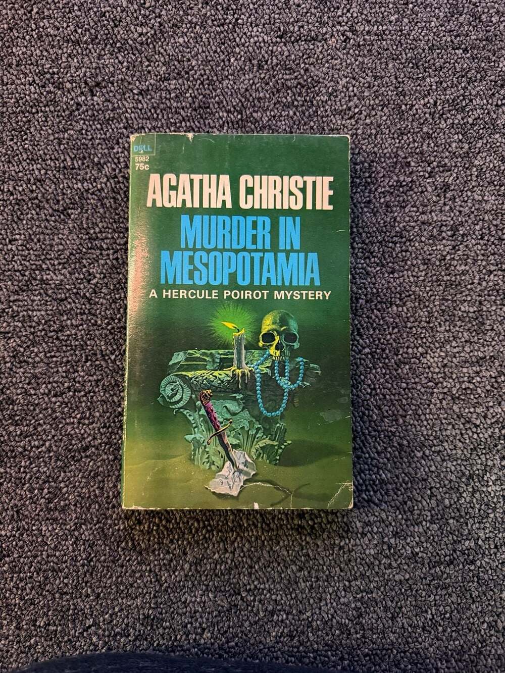 Murder in Mesopotamia by Agatha Christie Vintage Paperback Book Dell 5982